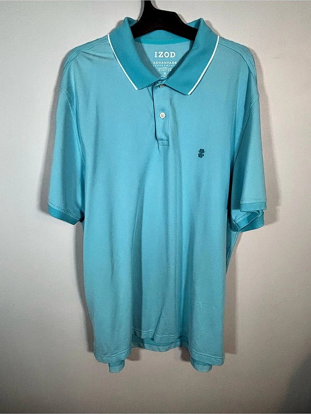 IZOD Advantage Performance Natural Stretch Polo Performance Polo in Blue XL Like